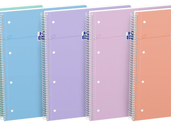 Oxford collegeblok Smart Pastel, DIN A4+, Seyès, kleuren assorti