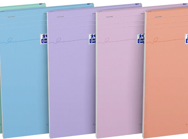 Oxford notitieblok Smart, DIN A4, geruit, 80 vel, pastel