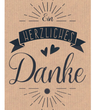 Minikaartje 'Hartelijke dank'