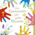 Communie-wenskaart 'Kleurrijke handen'