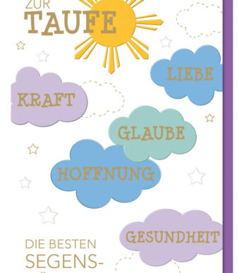 Wenskaart geboorte 'Gelukswolken'