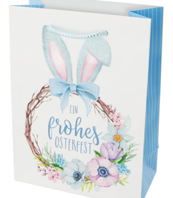 Cadeauzakje 'Konijntje en Bloemen' voor Pasen