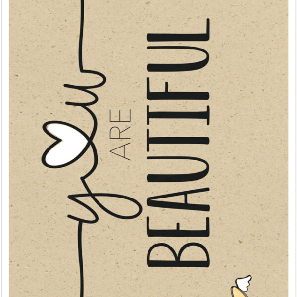 Hartjeswenskaart 'Bee yourself'