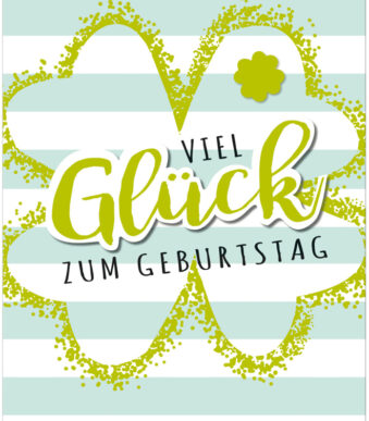 Geluksbriefkaart XL 'Klavertje drie'