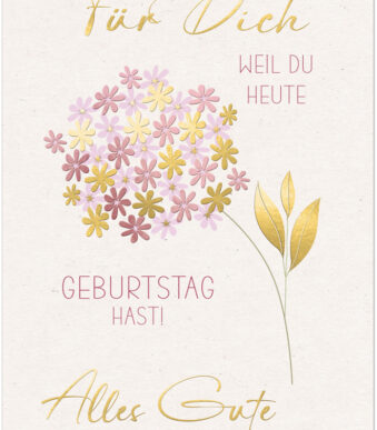 Grote verjaardagskaart Bloem