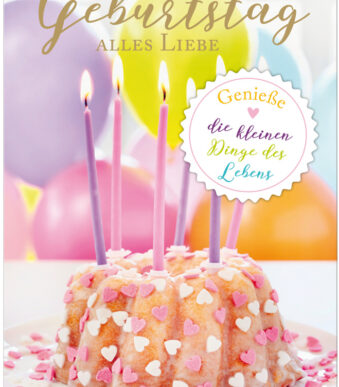 Grote verjaardagskaart 'Mini-taartje'