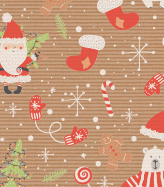 Kerstcadeaupapier 'Crazy Christmas'