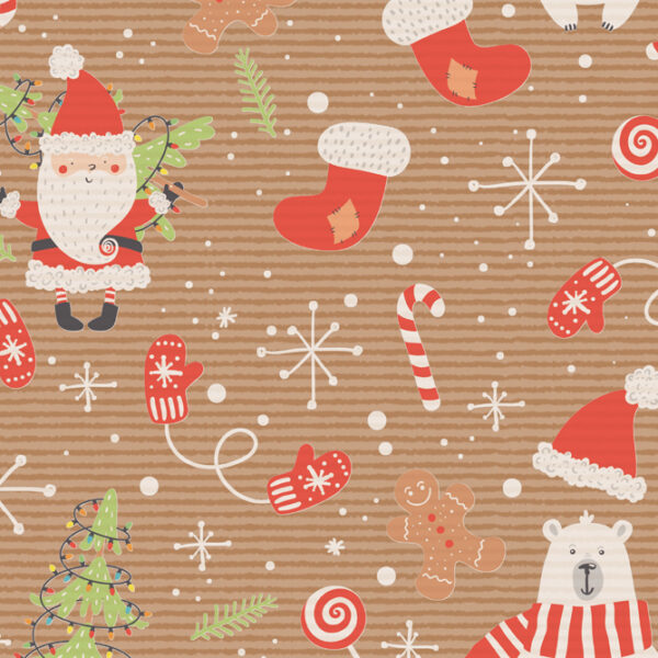 Kerstcadeaupapier 'Crazy Christmas'