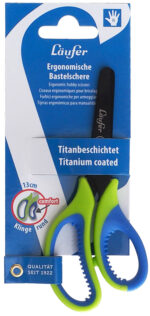 Ergonomische ambachtsschaar, lengte: 130 mm, groen/blauw