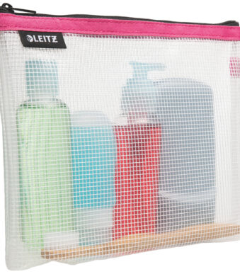 Leitz make-up reistas, transparant/roze