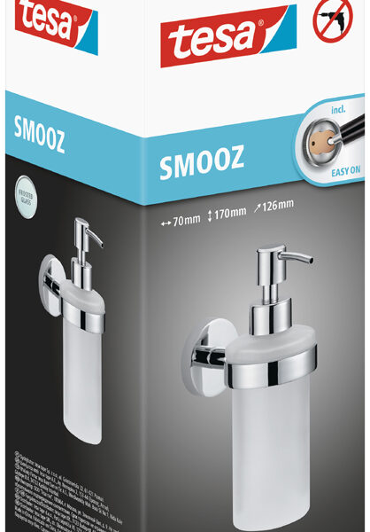 tesa Zeepzeefdispenser, satijnglasdesign, inhoud 200 ml