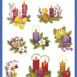 Avery stickervellen, kerststukken.