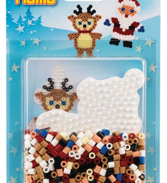 Hama strijkkralen midi 'Kerst', op kaartendrager.