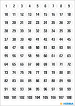 Herma Nummeretiketten 1-540, diameter: 8 mm, wit