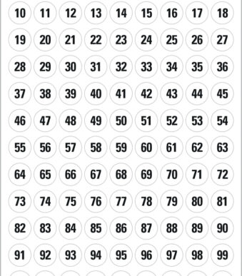 Herma Nummeretiketten 1-540, diameter: 8 mm, wit