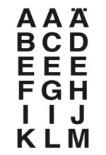 HERMA Letterstickers A-Z, Zwarte Folie, 20 x 20 mm