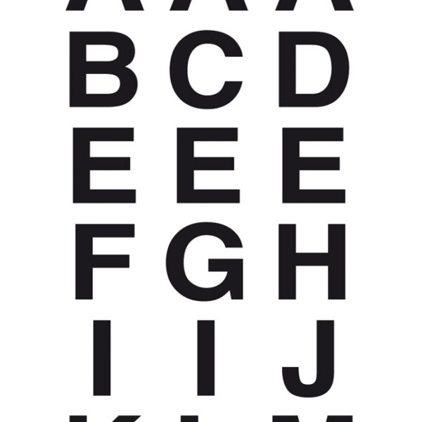 HERMA Letterstickers A-Z, Zwarte Folie, 20 x 20 mm