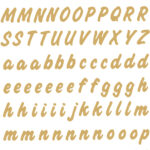 Gouden weerbestendige letters-stickers A-Z