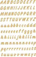 Gouden weerbestendige letters-stickers A-Z