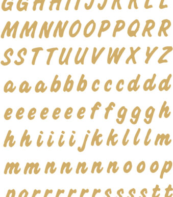 Gouden weerbestendige letters-stickers A-Z
