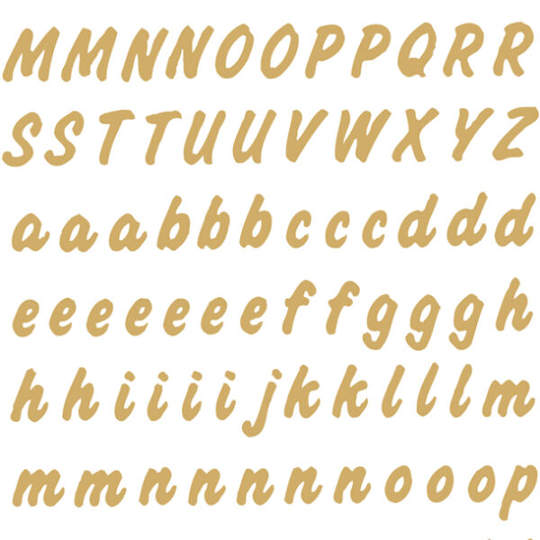 Gouden weerbestendige letters-stickers A-Z