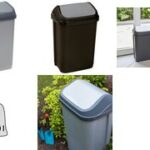 Vuilnisbak 'Swantje', 10 liter, zilver/grafiet