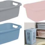 Wasmand 'aenna', breedte: 550 mm, Scandinavisch roze.