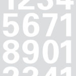 Herma Cijferstickers 0-9, folie wit, weerbestendig