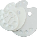 Mengpalet voor verf SOLO Goya, kunststof, ovaal, wit