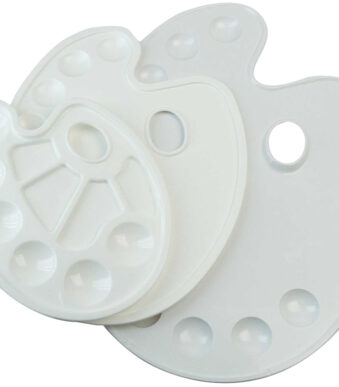 Mengpalet voor verf SOLO Goya, kunststof, ovaal, wit