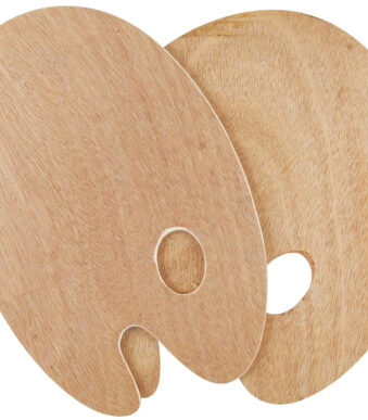 Kleurmengtablet SOLO Goya, hout, ovaal, 250 x 300 mm