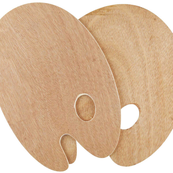 Kleurmengtablet SOLO Goya, hout, ovaal, 250 x 300 mm