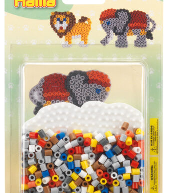 Strijkkralen midi 'Olifant/Leeuw', op kaart