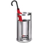 Paraplubak van roestvrij staal, zilverkleurig