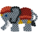 Strijkkralen midi 'Olifant/Leeuw', op kaart