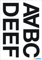 Herma Letters Stickers A-N, Folie Zwart, 33 mm