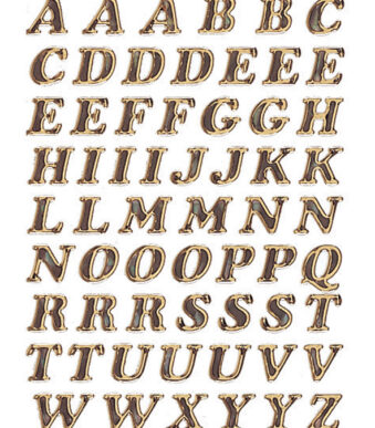 Herma alfabet-stickers A-Z, prismaverpakking, goud, 8 mm