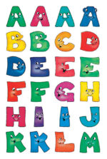 Letterlijke vertaling: HERMA Stickervellen A-Z, Papier, vrolijke gezichtjes Kernachtige Nederlandse