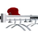 Kerkmann wandkapstok Montana, zwart/aluminium zilver.