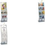 Metalen documenthouder voor langwerpige formaten, verchroomd.