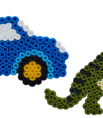 Hama strijkkralen midi 'Auto/Dinosaurus', doos