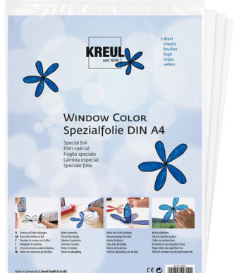 Productomschrijving: KREUL Raamverfsfolie, DIN A4.