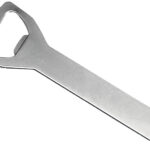 Roestvrijstalen mat geopende flesopener.