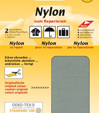 Reparatiepleisters van nylon, zelfklevend, grijs