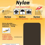 Zelfklevende nylon-reparatielapjes, bruin