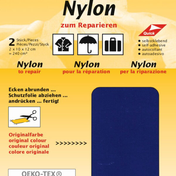 Nylonplakkers, zelfklevend, donkerblauw