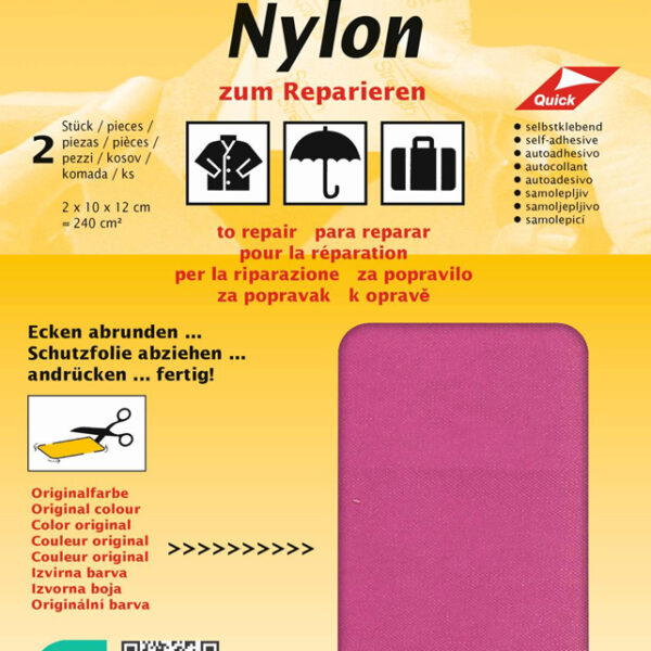 Zelfklevende nylon-reparatielappen, roze