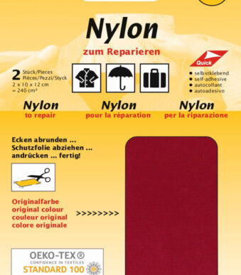 Zelfklevende nylon reparatielappen, donkerrood