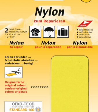 Kleefstrepen nylon, zelfklevend, geel