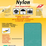 Zelfklevende nylon-reparatiestukken, turkoois